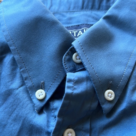 MTAILOR | Blue Tailored Fit Dress Shirt 17” x 34” - Picture 3 of 8